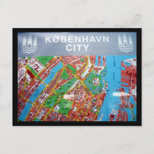 copenhagen map postcard