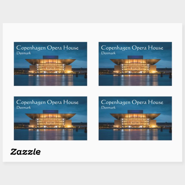 Copenhagen Opera House Rectangular Sticker (Sheet)