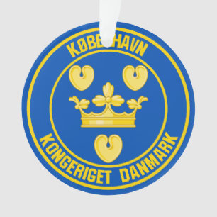 Copenhagen Round Emblem Ornament