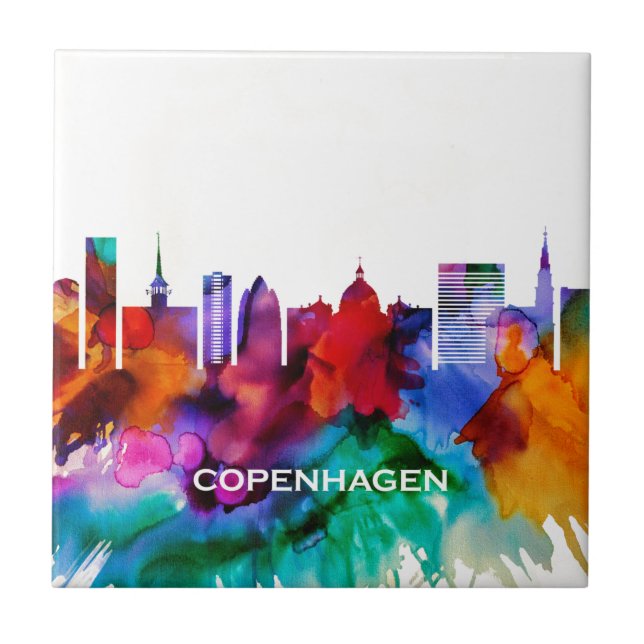 Copenhagen Skyline Ceramic Tile (Front)