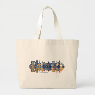 Copenhagen Skyline Large Tote Bag