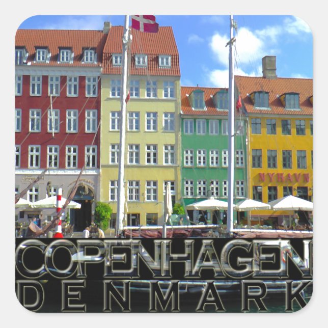 Copenhagen Square Sticker (Front)