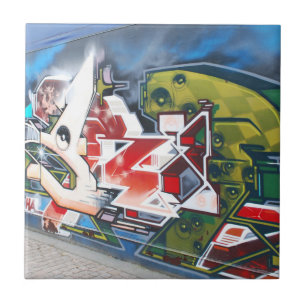 Copenhagen Street Graffiti Art Tile