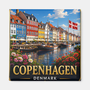 🗺️ Copenhagen Travel Souvenir Denmark Vacation Magnet