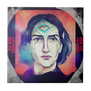 Copernicus a Fire Elf High Weirdness Ceramic Tile