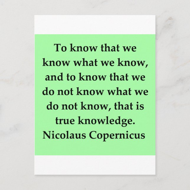 copernicus quote postcard (Front)