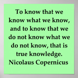 copernicus quote poster