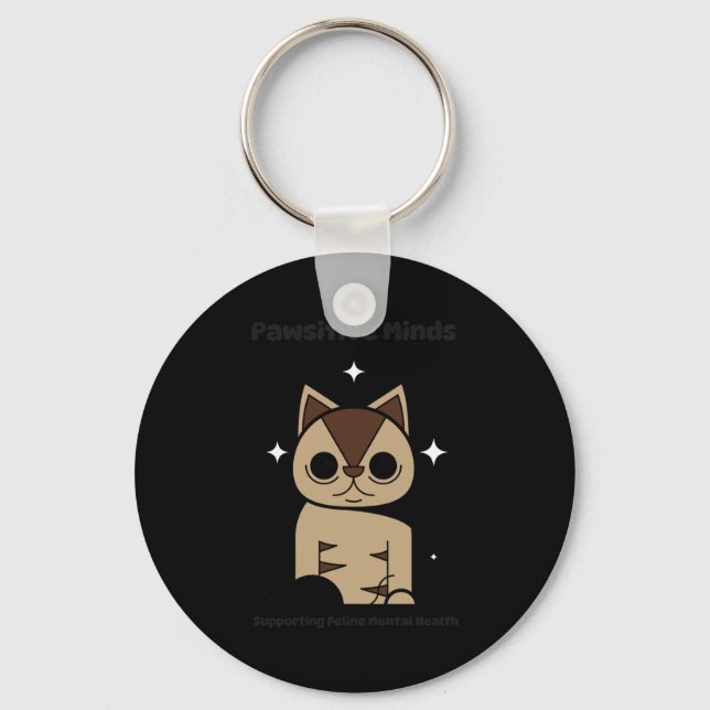 Copie De Meow Wellness S Sticker  Key Ring (Front)
