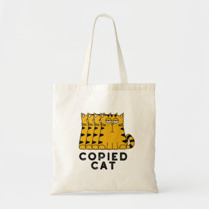 Copied Cat Cute Animal Pun Tote Bag