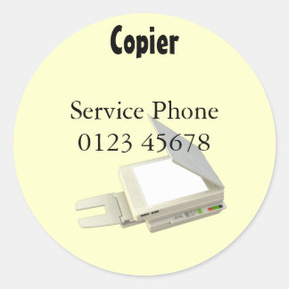 Copier service sticker