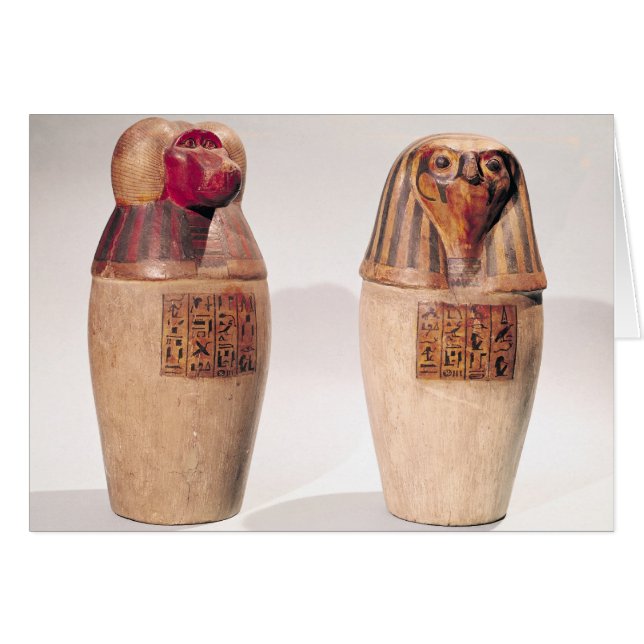 Copies of two New Kingdom canopic jars (Front Horizontal)