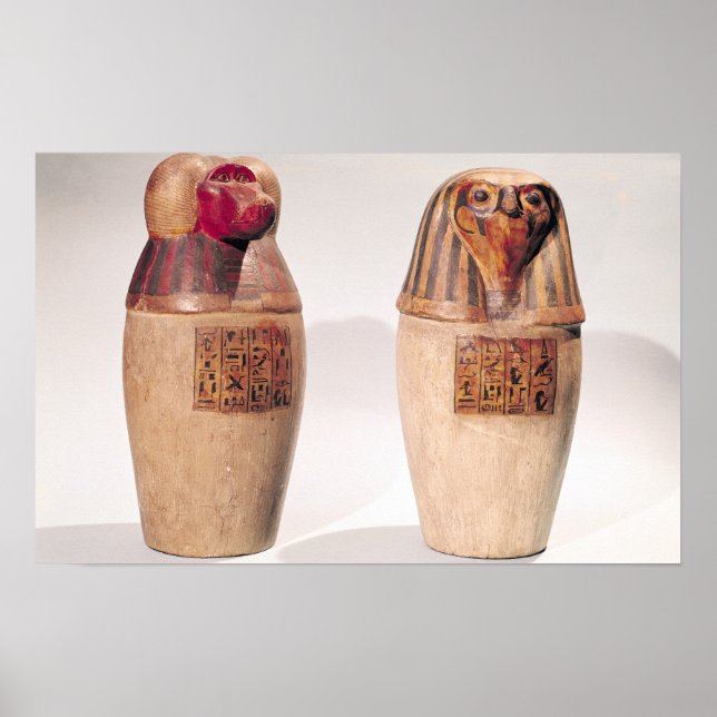 Copies of two New Kingdom canopic jars Poster (Front)