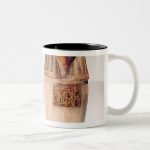 Copies of two New Kingdom canopic jars Two-Tone Coffee Mug