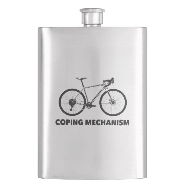 Coping Mechanism Bike Hip Flask (Front)