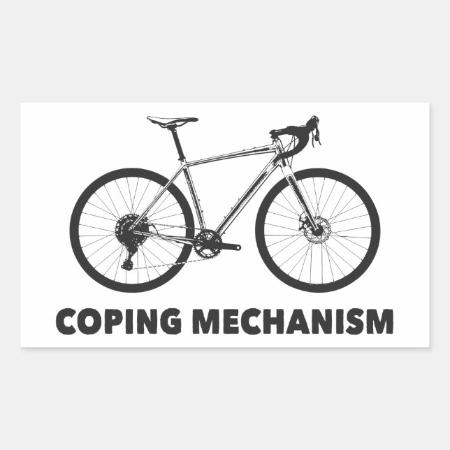 Coping Mechanism Bike Rectangular Sticker (Front)