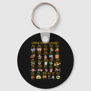 Coping Skills Alphabet Mental Health Awareness Cou Key Ring