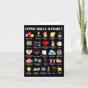 Coping Skills Alphabet Mental Health Awareness Edu Card