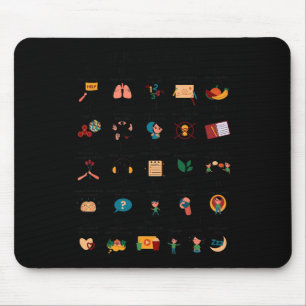 Coping Skills Alphabet School Counsellor Mental He Mouse Pad