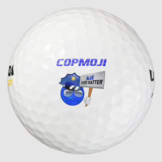 CopMoji - Blue Lives Matter Golf Balls 3 Pack