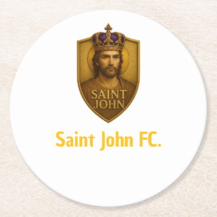 Copo Port Saint John FC. Round Paper Coaster