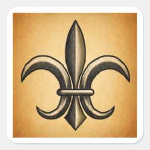 Coppe Fleur De Lis Square Stickers