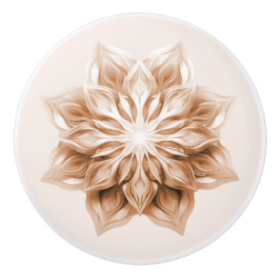 Copper 3D Shiny Mandala Ceramic Knob