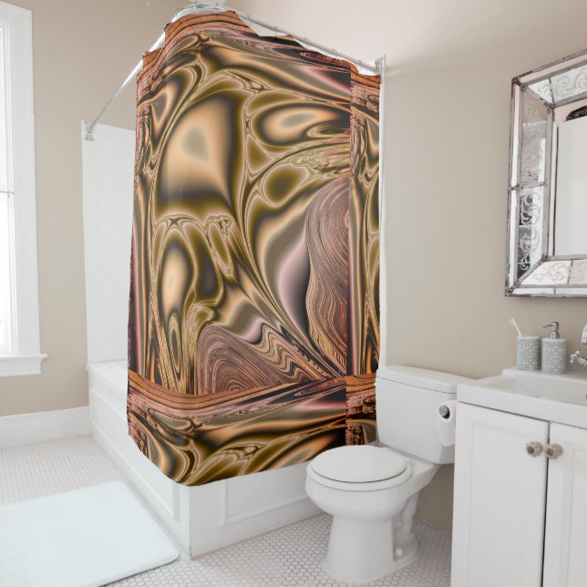 Copper Agate Shower Curtain (In Situ)