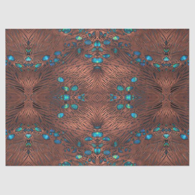 Copper and Abalone Decoupage Tissue Craft Tissue Paper (Front)