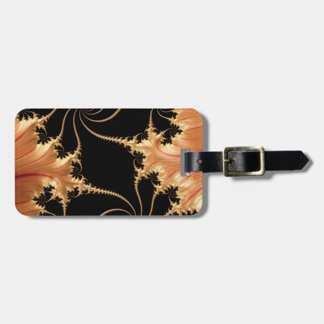 Copper and Black abstract Luggage Tag (Front Horizontal)