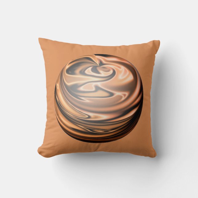 Copper and Black Coloured Marble Cushion (Front)