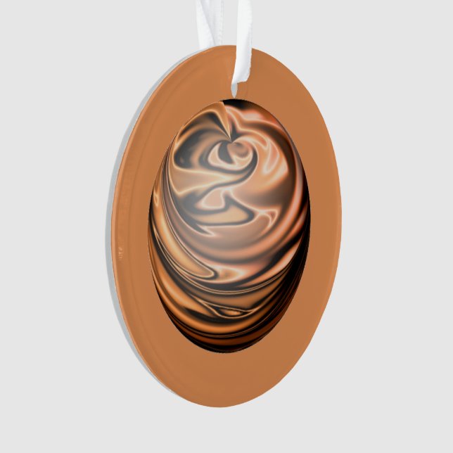 Copper and Black Coloured Marble Ornament (Front)