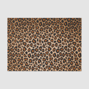 Copper and Black Leopard Animal Print Tissue Paper