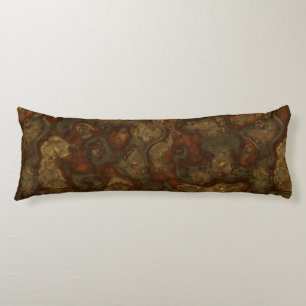 Copper and Bronze Stone Abstract Body Cushion
