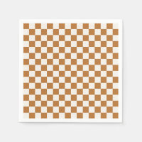 Copper and eggshell checkerboard pattern