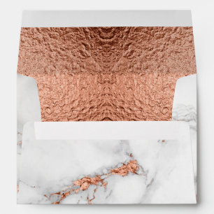 Copper and Marble Wedding Bold Elegance Envelope
