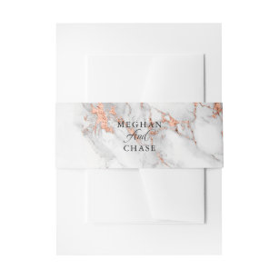 Copper and  Marble Wedding Bold Elegance Invitation Belly Band