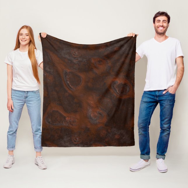 Copper and Rust Fleece Blanket (In Situ)