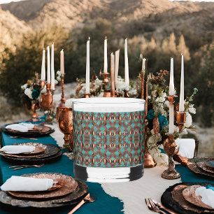Copper and Turquoise Whiskey Glass
