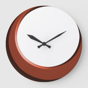 Copper and White Retro Modern Kitchen Wall Clock