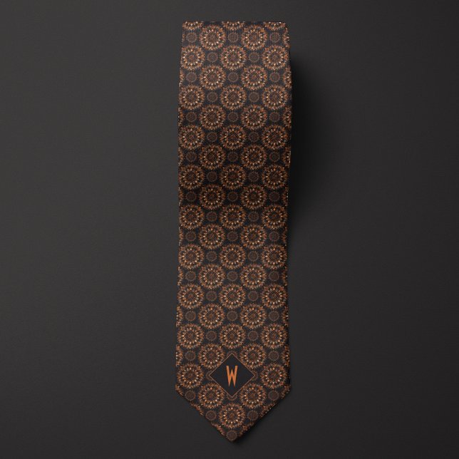 Copper Arrowhead Mandala Monogram Tie (Creator Uploaded)
