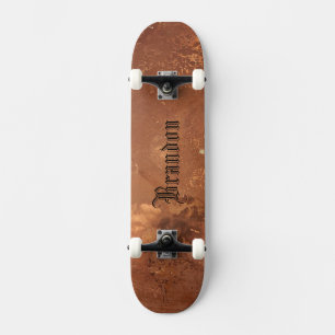 Copper background skateboard