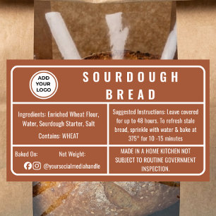 Copper Bakery Cottage Law Sourdough Bread Label