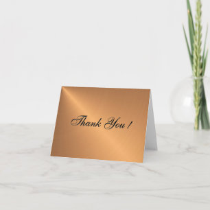 Copper Blank Thank You Cards