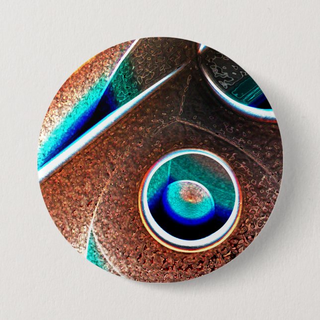 Copper Blue 7.5 Cm Round Badge (Front)