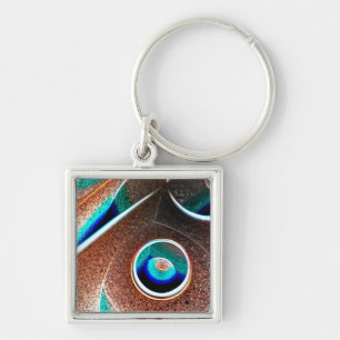 Copper Blue Key Ring