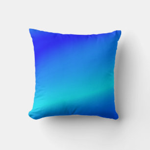 Copper blue ombre watercolor abstract pastel  cushion