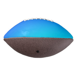 Copper blue ombre watercolor abstract pastel football