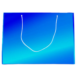 Copper blue ombre watercolor abstract pastel large gift bag