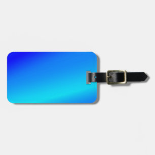 Copper blue ombre watercolor abstract pastel luggage tag