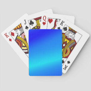 Copper blue ombre watercolor abstract pastel playing cards